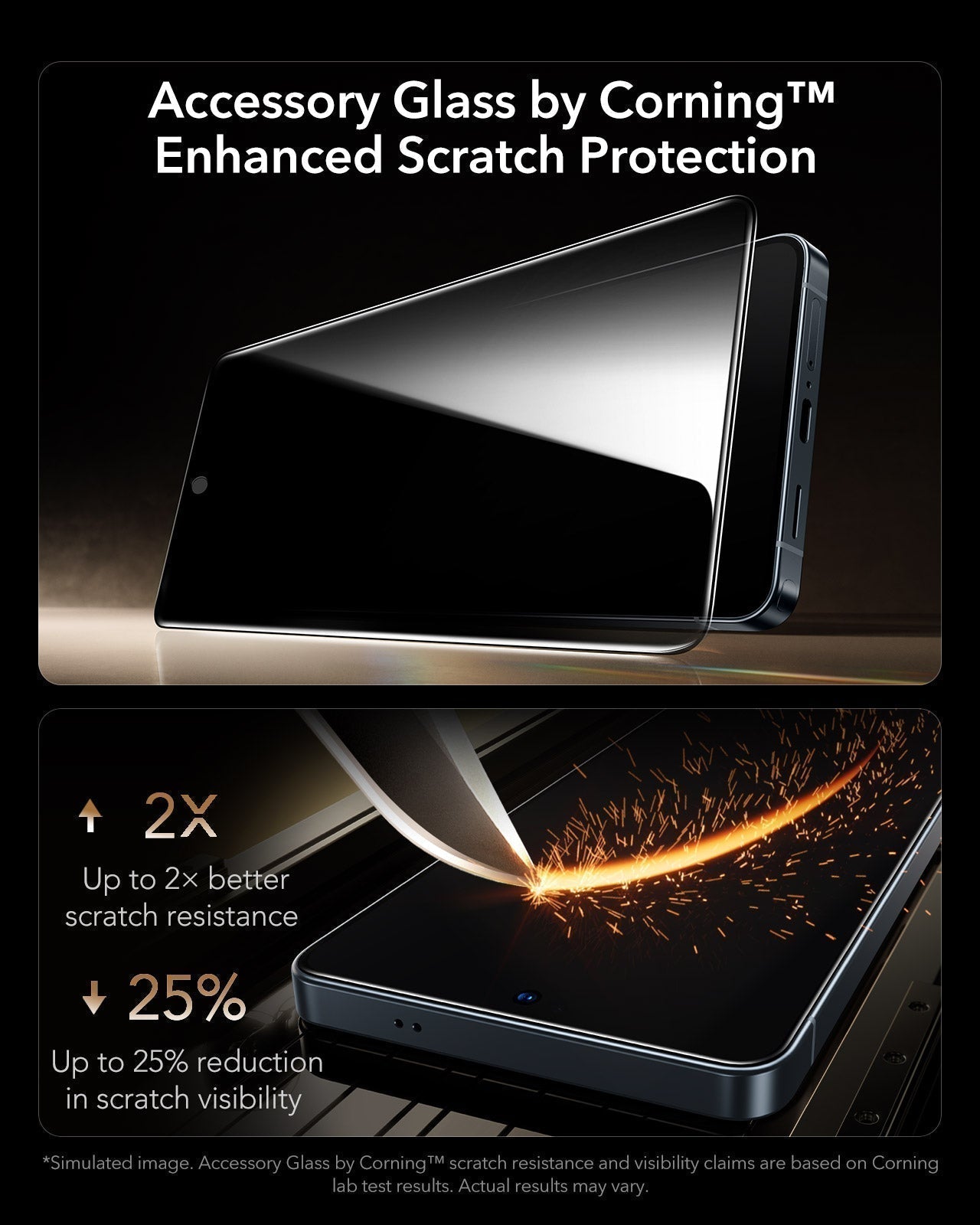 ESR Samsung Galaxy S26 Ultra Corning Glass Privacy Screen Protector Accessory Glass by Corning Enhance Scratch Protection