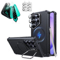 Galaxy S26 Ultra Cyber Tough Magsafe Case with Stand and Armorite Screen Protector Bundle Black