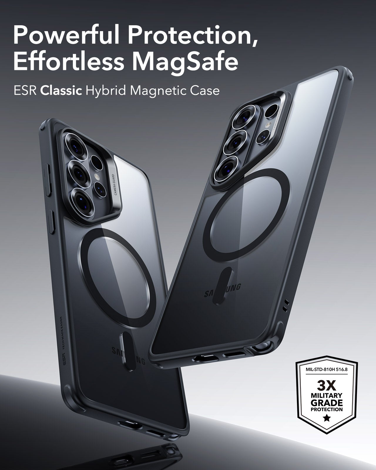 Samsung Galaxy S26 Ultra Classic Hybrid Magsafe Case Clear Black Powerful Protection Effortless Magsafe