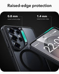 Samsung Galaxy S26 Ultra Classic Hybrid Magsafe Case Clear Frosted Black Raised Edge Protection