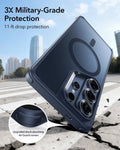 Samsung Galaxy S26 Ultra Classic Hybrid Magsafe Case Clear Frosted Blue 3X Military Grade Protection