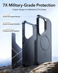 ESR Samsung Galaxy S26 Ultra Cyber Tough Magsafe Case with Stand Black 7X Military Grade Protection