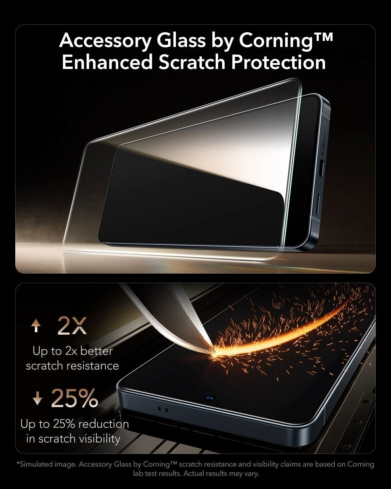 ESR Samsung Galaxy S26 Ultra Corning Glass Screen Protector Accessory Glass by Corning Enhance Scratch Protection