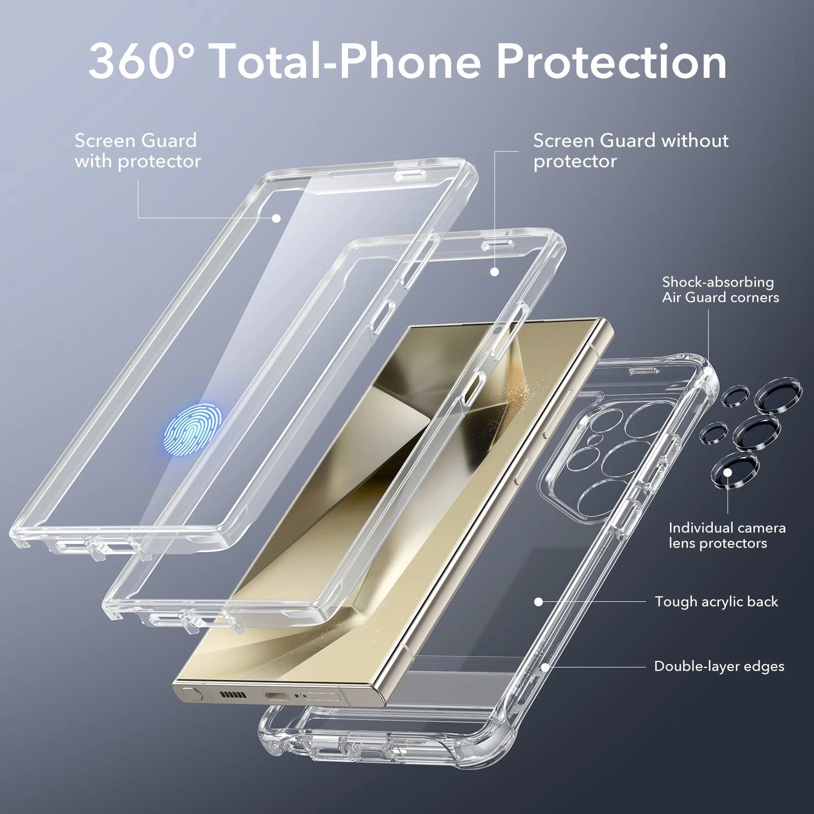 Galaxy S24 Ultra Armor Kickstand Case - Clear ESR ESR