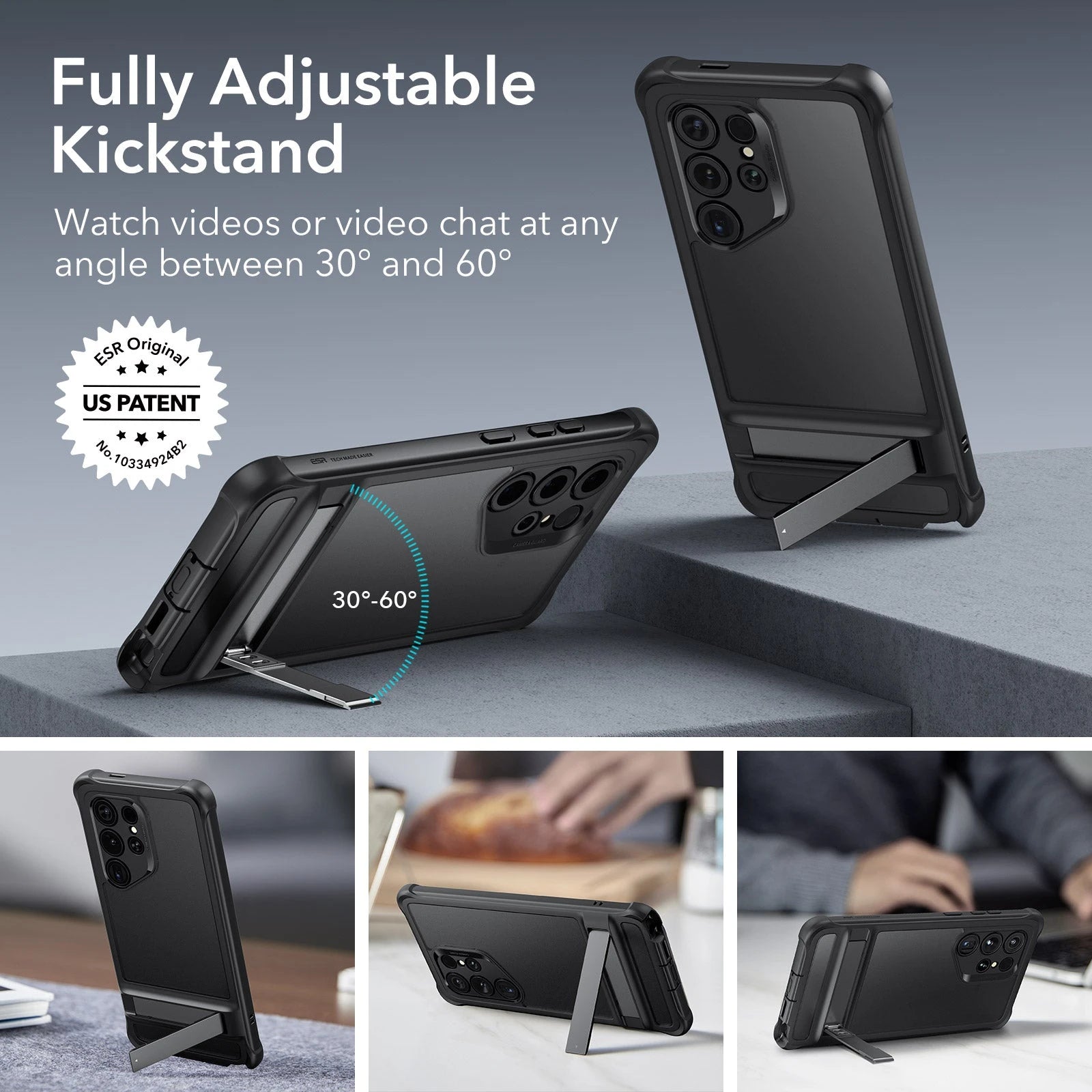Galaxy S24 Ultra Armor Kickstand Case - Frosted Black ESR ESR