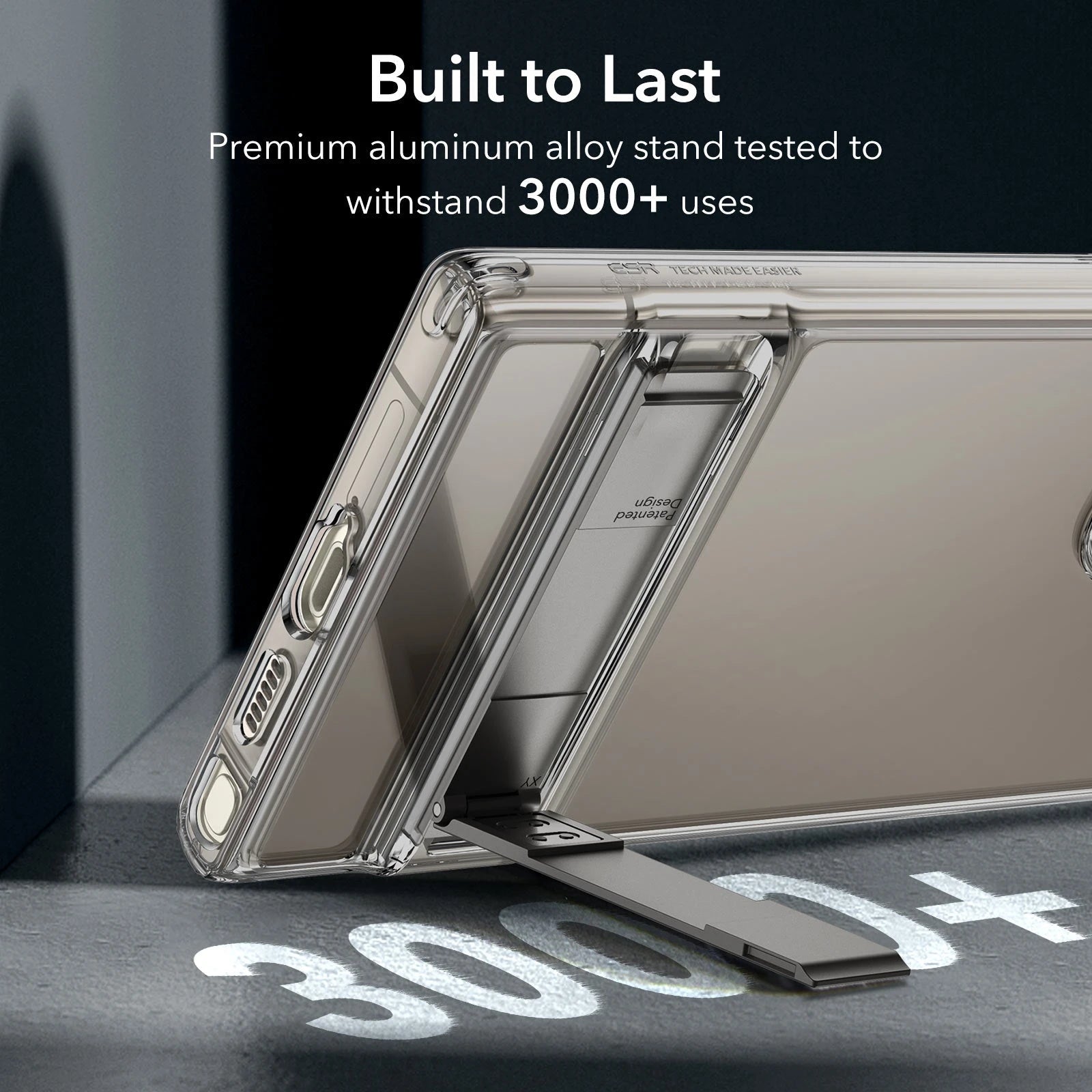 Galaxy S24 Ultra Boost Kickstand Case - Clear Grey - ESR 