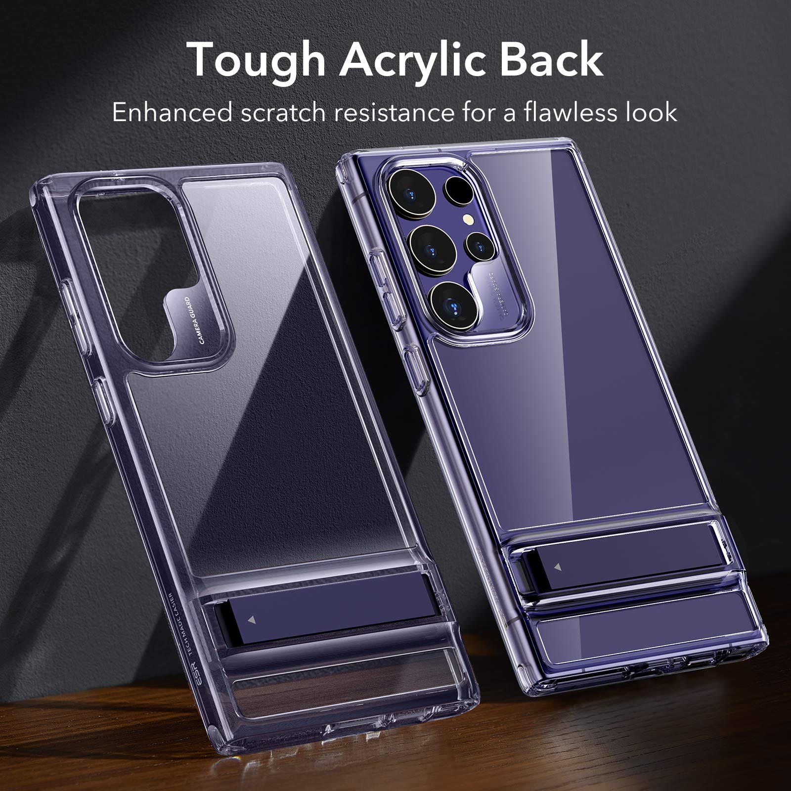 Galaxy S24 Ultra Boost Kickstand Case - Clear Purple - ESR 