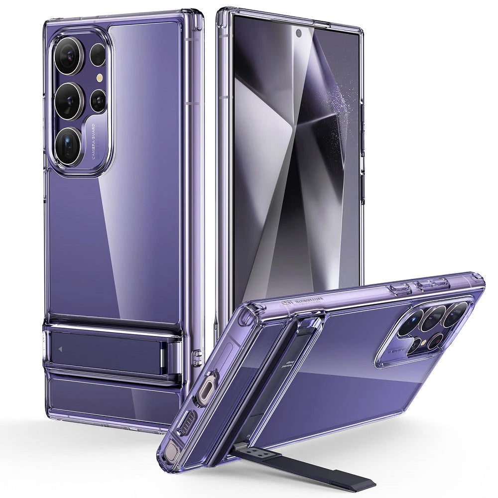 Galaxy S24 Ultra Boost Kickstand Case - Clear Purple - ESR 