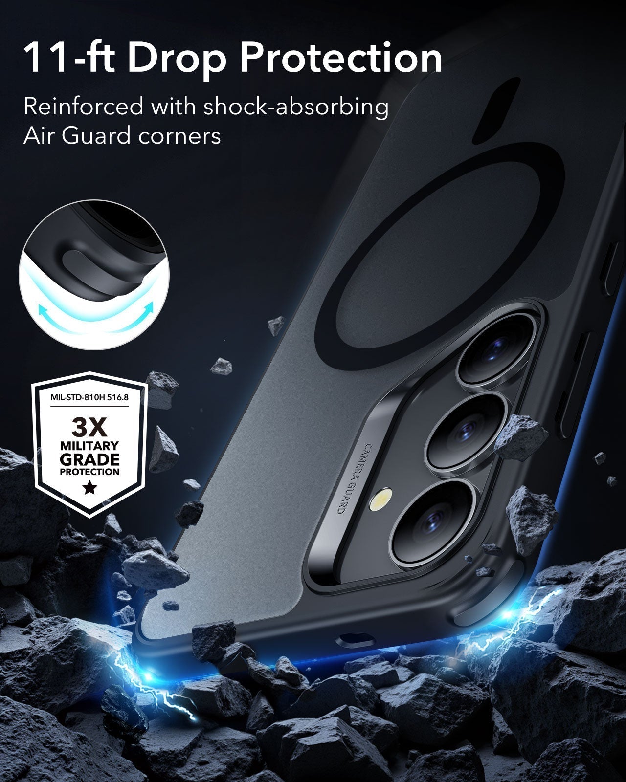 Galaxy S25+ HaloLock Classic Hybrid Case - Frosted Blue ESR ESR