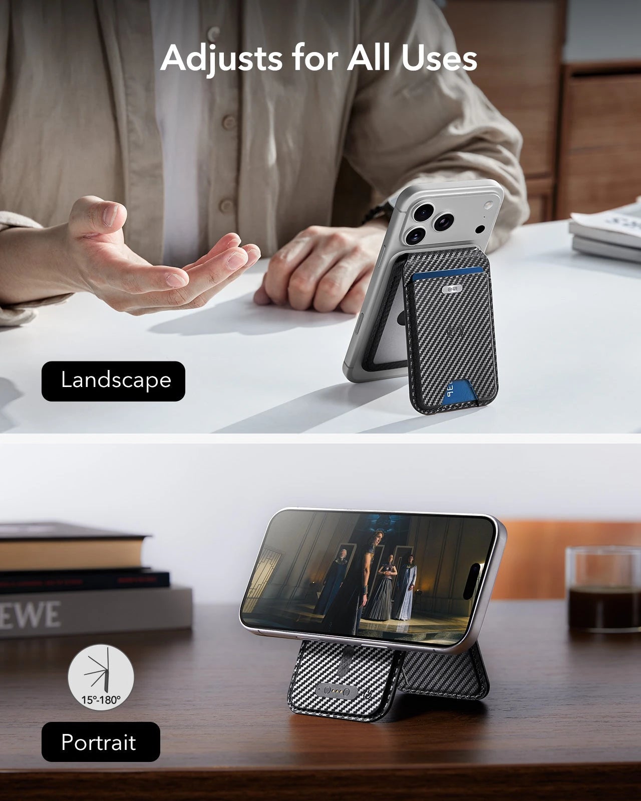 Geo Magnetic Wallet Stand-adjust for all uses