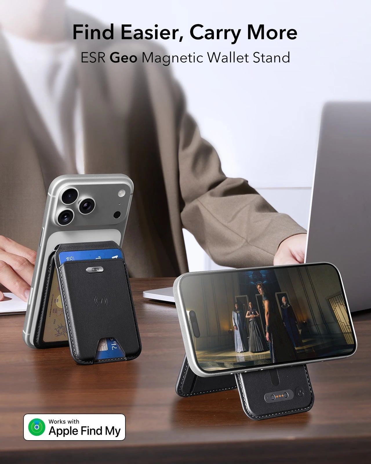 Geo Magnetic Wallet Stand -  Black ESR ESR