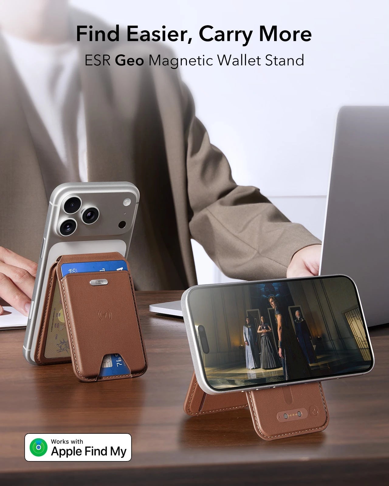 Geo Magnetic Wallet Stand-Find easier，carry more