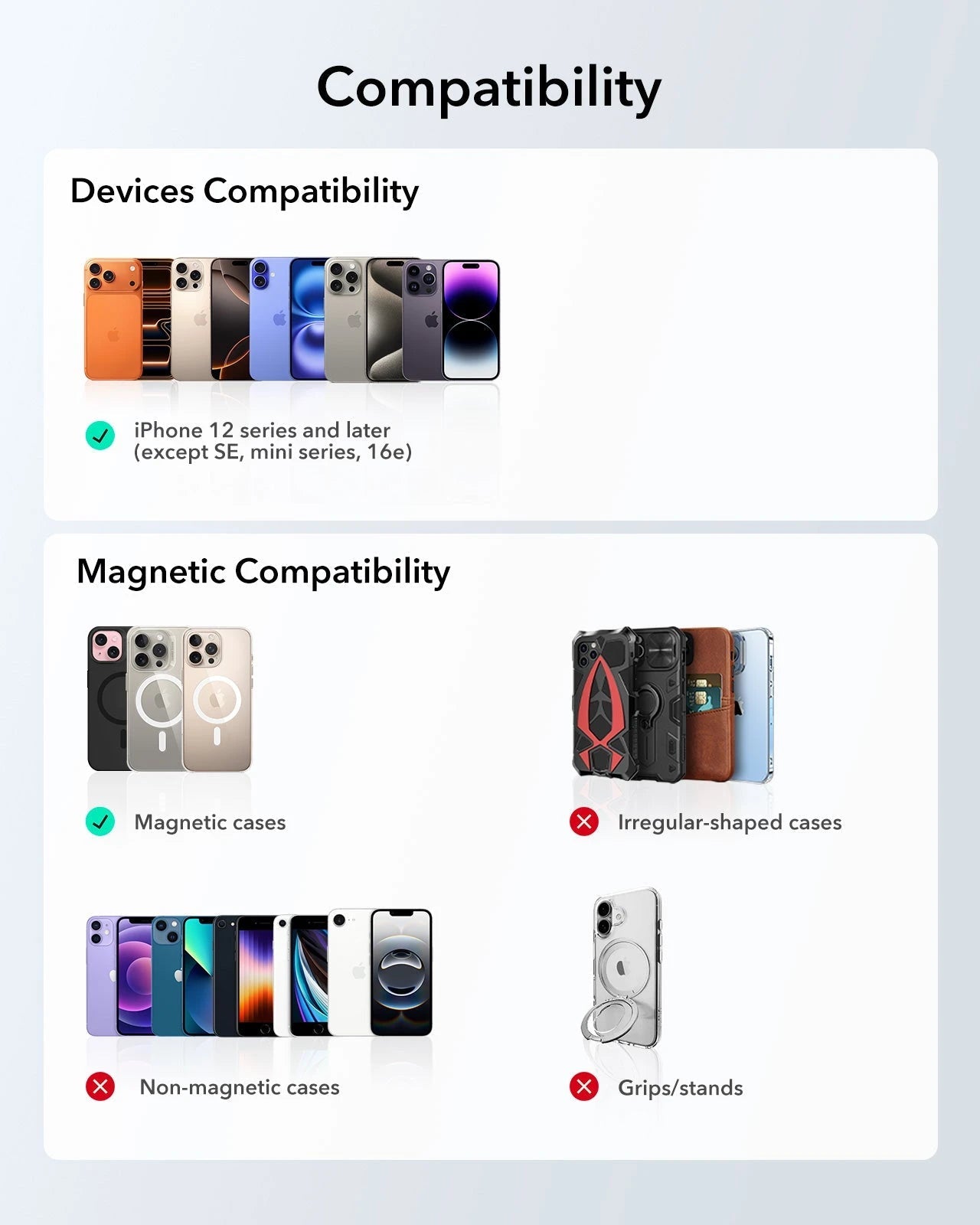 Geo Magnetic Wallet Stand-compatibility iPhone