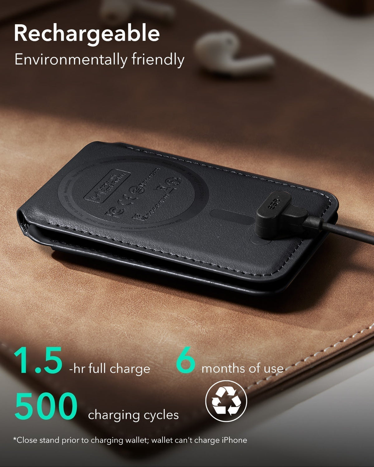 Geo Magnetic Wallet Stand (Grip) - Midnight Black ESR ESR