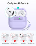 ESR AirPods 4 case with FlickLock magnetic lid in light purple