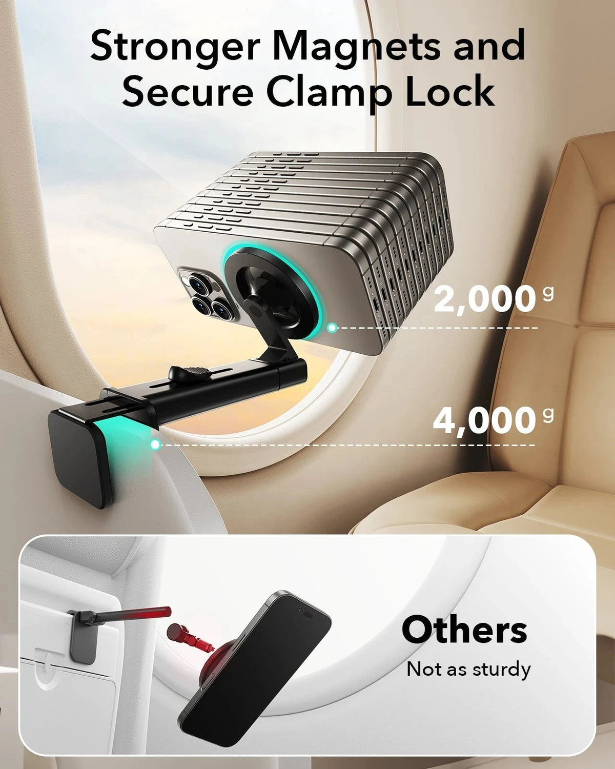 esr Airplane Phone Holder with over 2000g magnet