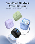Light blue ESR AirPods 4 case showing slim protective design