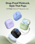 Light green ESR AirPods 4 case showing slim protective design