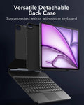 iPad Air 13“ (2025) Magnetische Rebound Tastatur Hülle 360 Schutz Paper Feel Bündel - DE Layout -Schwarz ESR ESR
