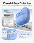 ESR FlickLock AirPods 4 case in light blue, earbuds and charging case not included