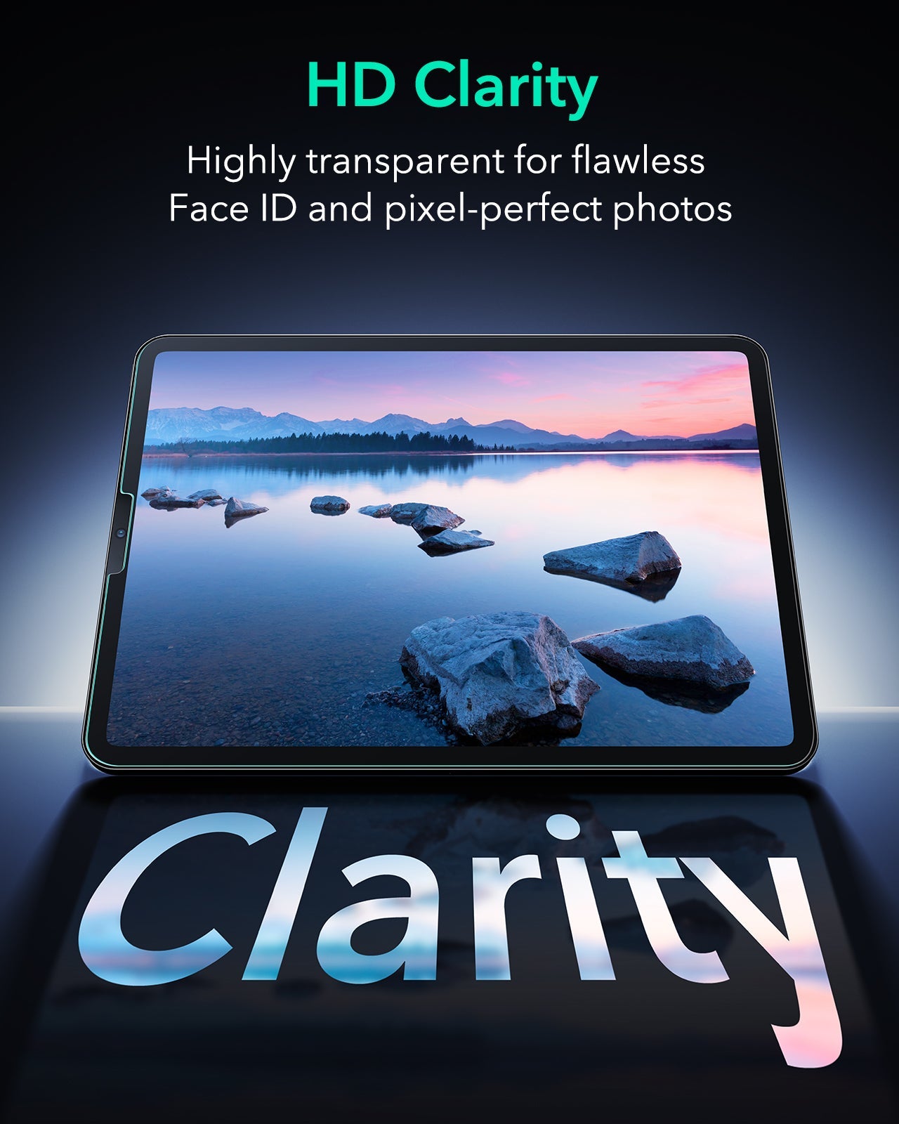 ESR iPad screen protector with easy alignment frame for precise installation