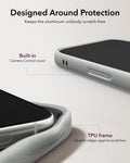 ESR Light Gray Leather iPhone 18 Pro Max Magsafe Case with Stand Designed Around Protection