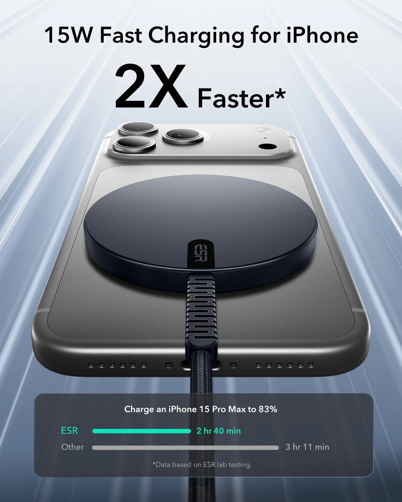 Magnetic Charging Pad (15W)- Black - 1 Set ESR ESR