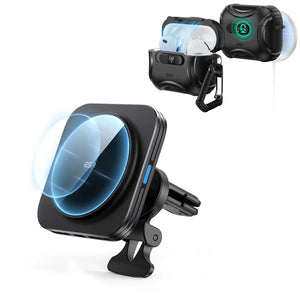 Pack chargeur voiture magnétique sans fil & coque FlickLock AirPods Pro 3– Noir