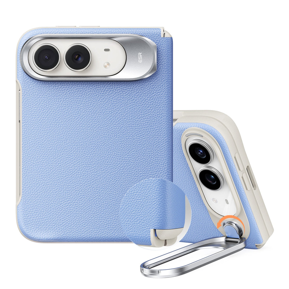 Misty Vegan Leather iPhone Duo Magsafe Case with Stand