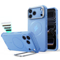 Misty Blue iPhone 18 Pro Max Tough Phone Case Magsafe with Stand