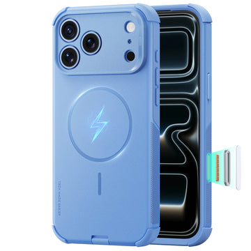 Misty Blue iPhone 18 Pro Max Case Tough Phone Case with Magsafe