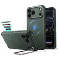 Olive Green iPhone 18 Pro Tough Phone Case Magsafe with Stand