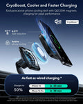 OmniLock Magnetic Car Charger (25W, CryoBoost, Air Vent) - Black ESR ESR