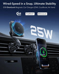 OmniLock Magnetic Car Charger (25W, CryoBoost, Air Vent) - Black ESR ESR
