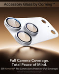 ESR Silver iPhone 18 Pro Corning Glass Camera Lens Protector Full Camera Coverage.  Total Peace of Mind.