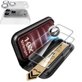 Silver iPhone 18 Pro Corning Glass Screen Protector with Full Coverage Camera Lens Protector