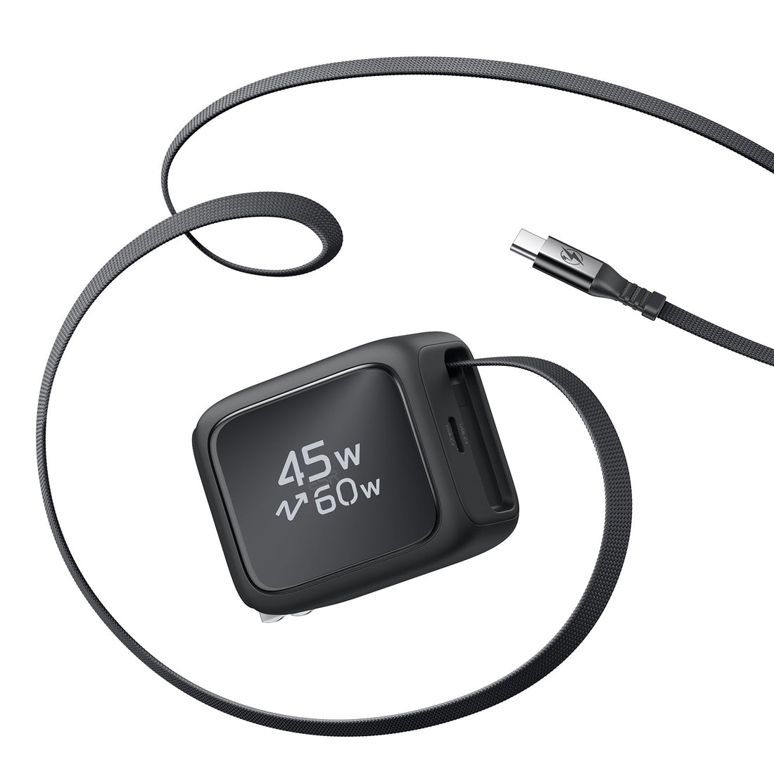 Xtend 45W Retractable Charger - US Plug - Black