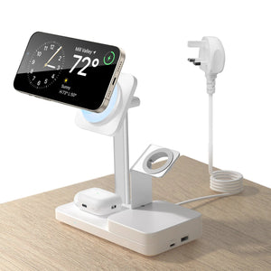 Station de recharge 5-en-1 de 65 W (HaloLock) - UK Plug