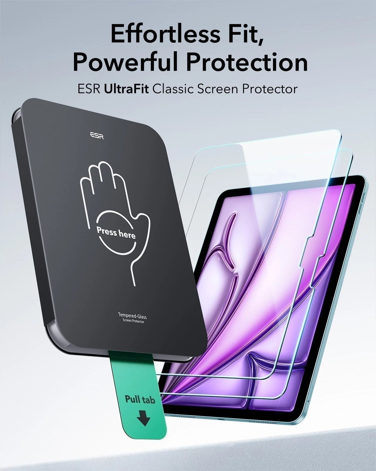 iPad Air 13“ (2025) Magnetische Rebound Tastatur Hülle 360 Schutz Paper Feel Bündel - DE Layout -Schwarz ESR ESR