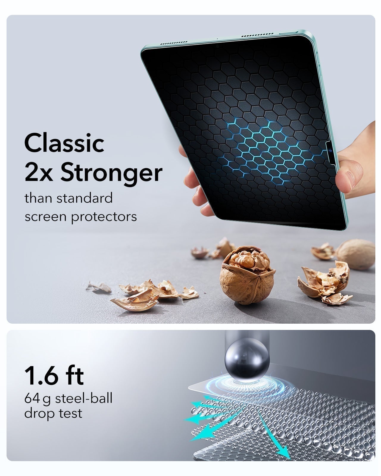 iPad Air 13“ (2025) Magnetische Rebound Tastatur Hülle 360 Schutz Paper Feel Bündel - DE Layout -Schwarz ESR ESR
