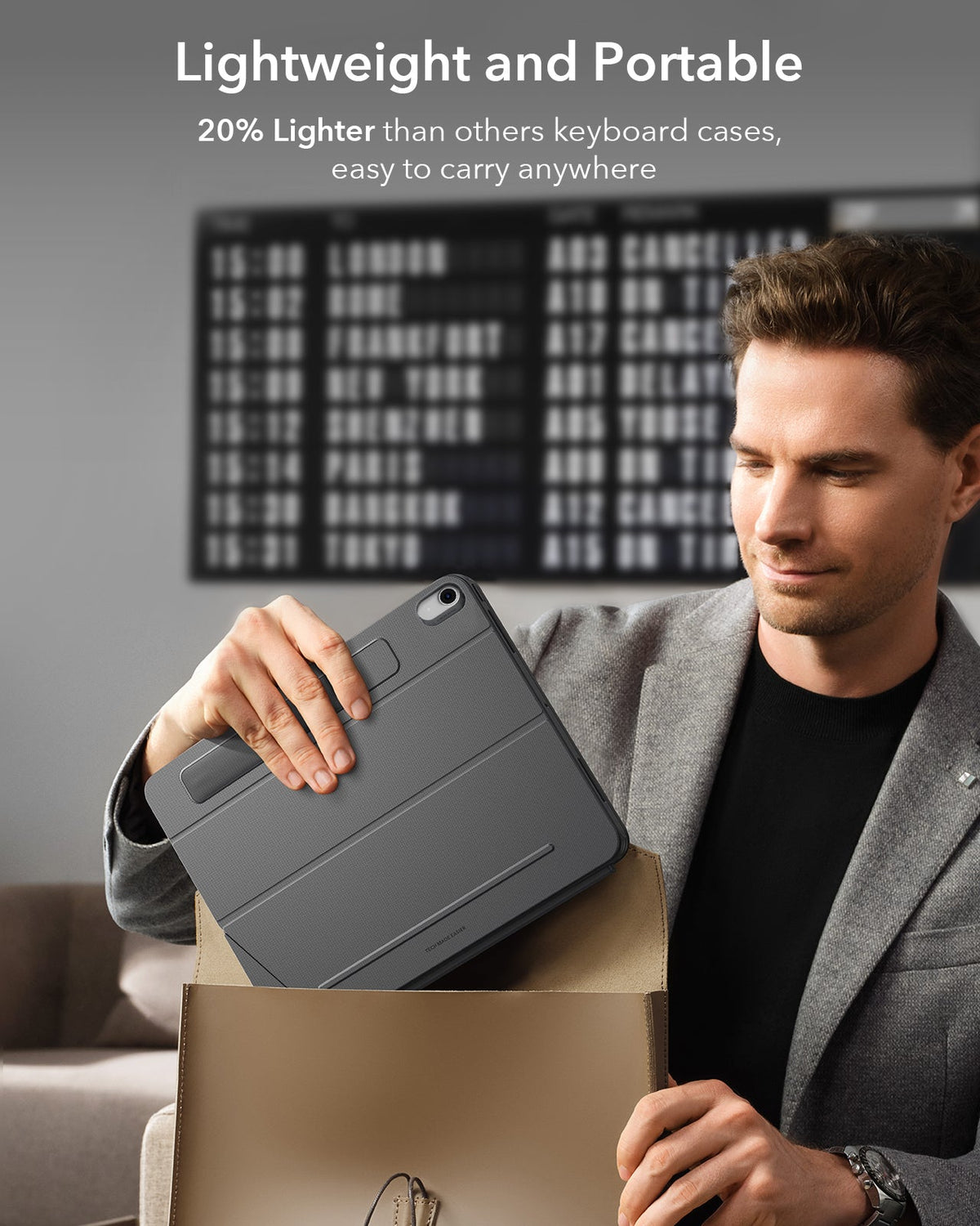 iPad Air 10,9"(4./5. Gen) Shift Tastaturhülle (abnehmbar)  - DE Layout - Dark Gray ESR ESR
