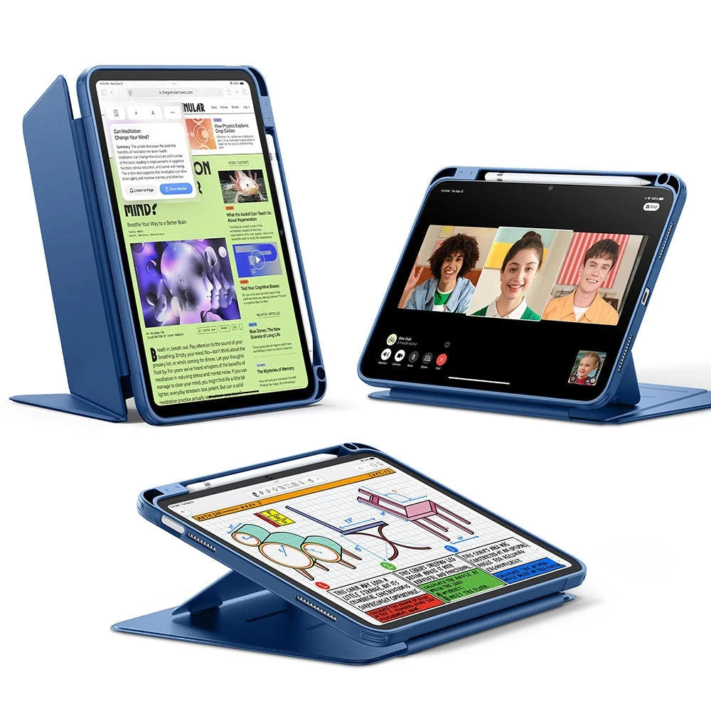 iPad 11" (A16, 2025) Flip Magnetic Case with Pencil Holder - Navy Blue ESR ESR