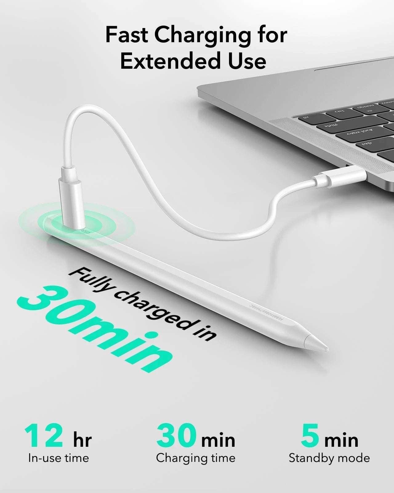 digital pencil with Find my-Fast Charging for extended use