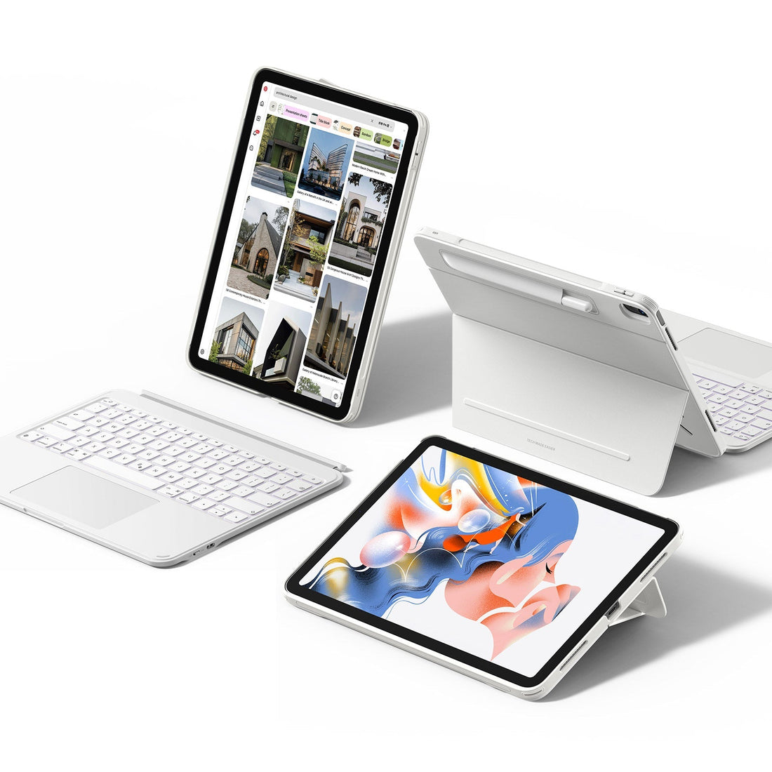 iPad 10th Gen Shift Keyboard Case (Detachable) - US Layout-White ESR ESR