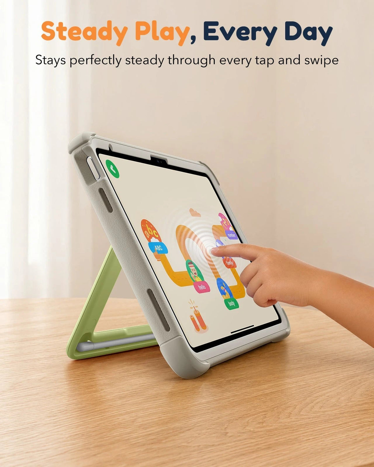 iPad 11" (A16) 2025 Bounce Case for Kids - Gray ESR ESR