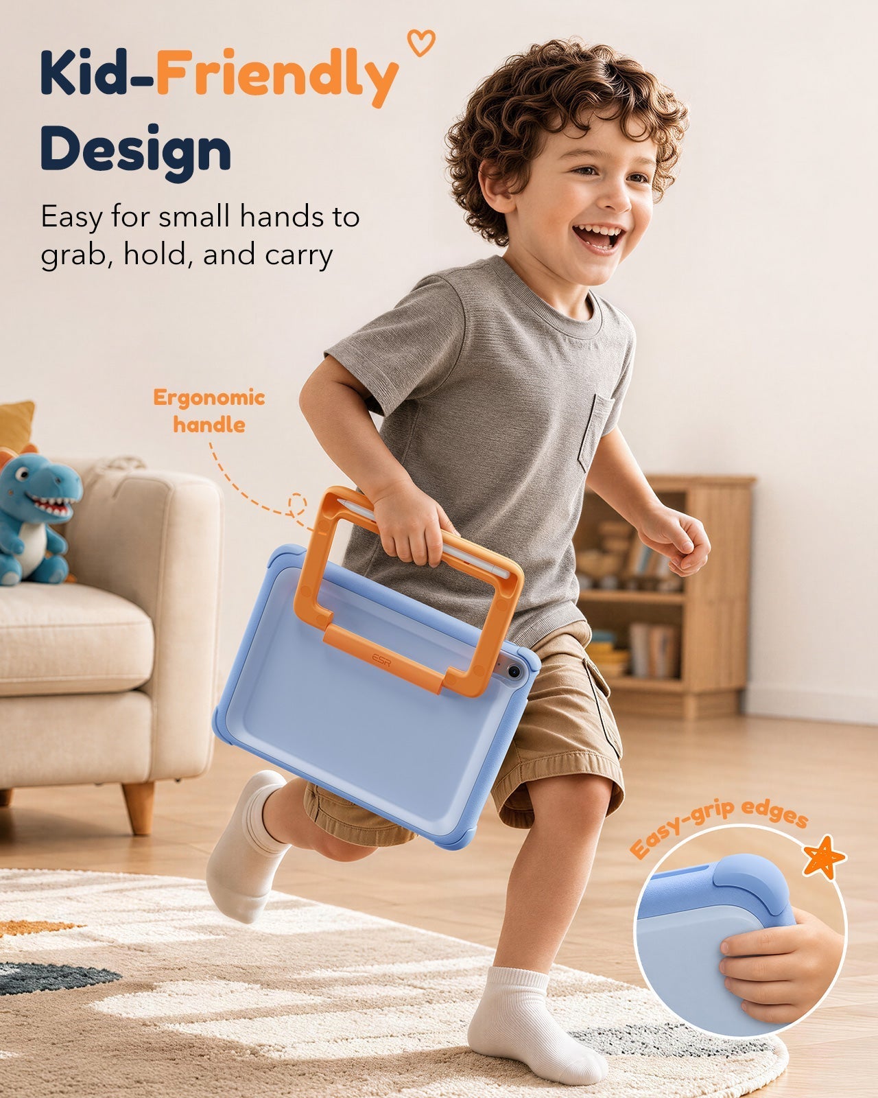 iPad 11" (A16) 2025 Bounce Case for Kids - Sky Blue ESR ESR