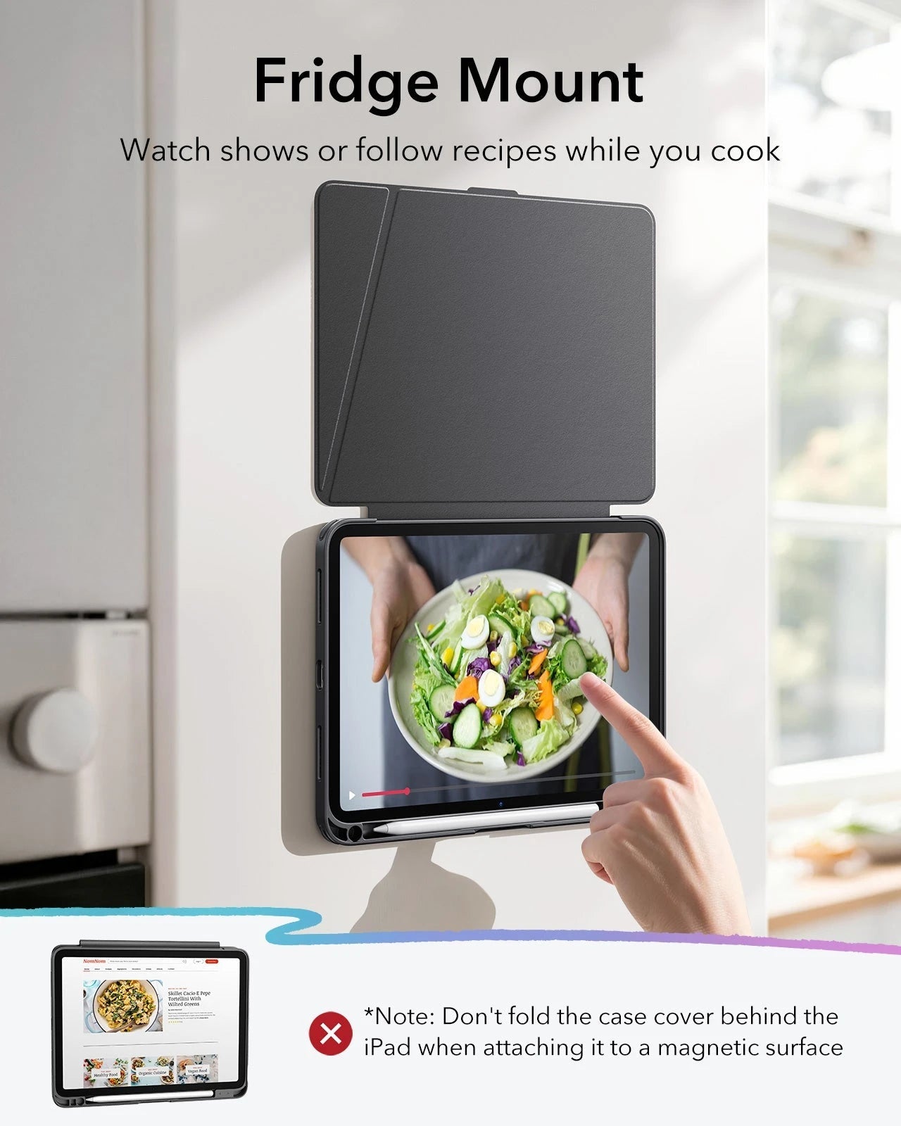 iPad 11" (A16) 2025 Bundle Flip Magnetic Case with Pencil Holder & Armorite® Paper-Feel Protection - Black ESR ESR