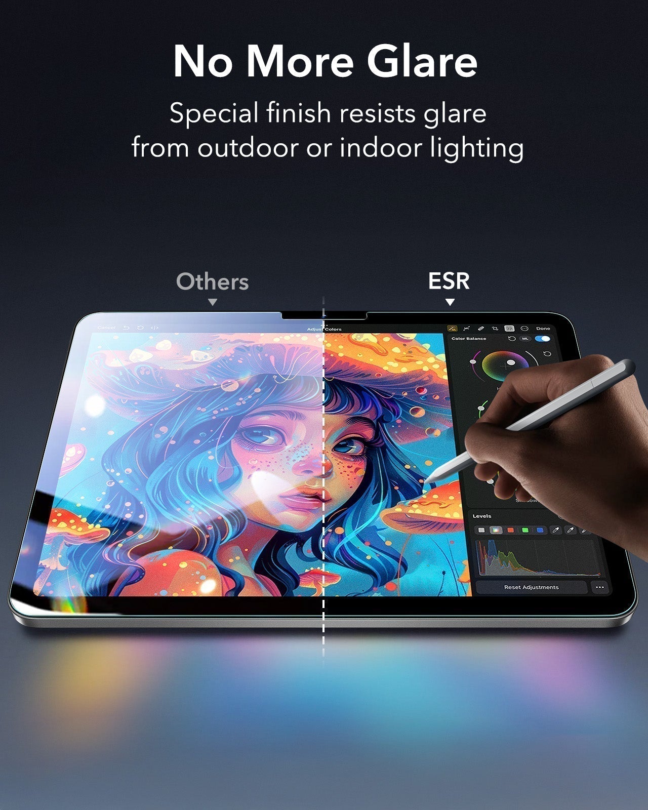 iPad 11" (A16) 2025 Bundle Shift Magnetic Case & Armorite® Paper-Feel Protection - Titanium ESR ESR