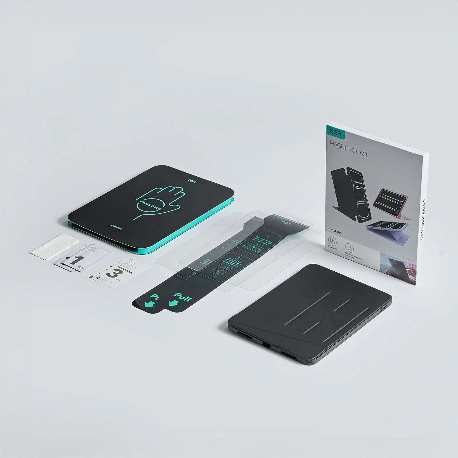 iPad 11" (A16) 2025 Bundle Flip Magnetic Case with Pencil Holder & Armorite® Protection - Black ESR ESR