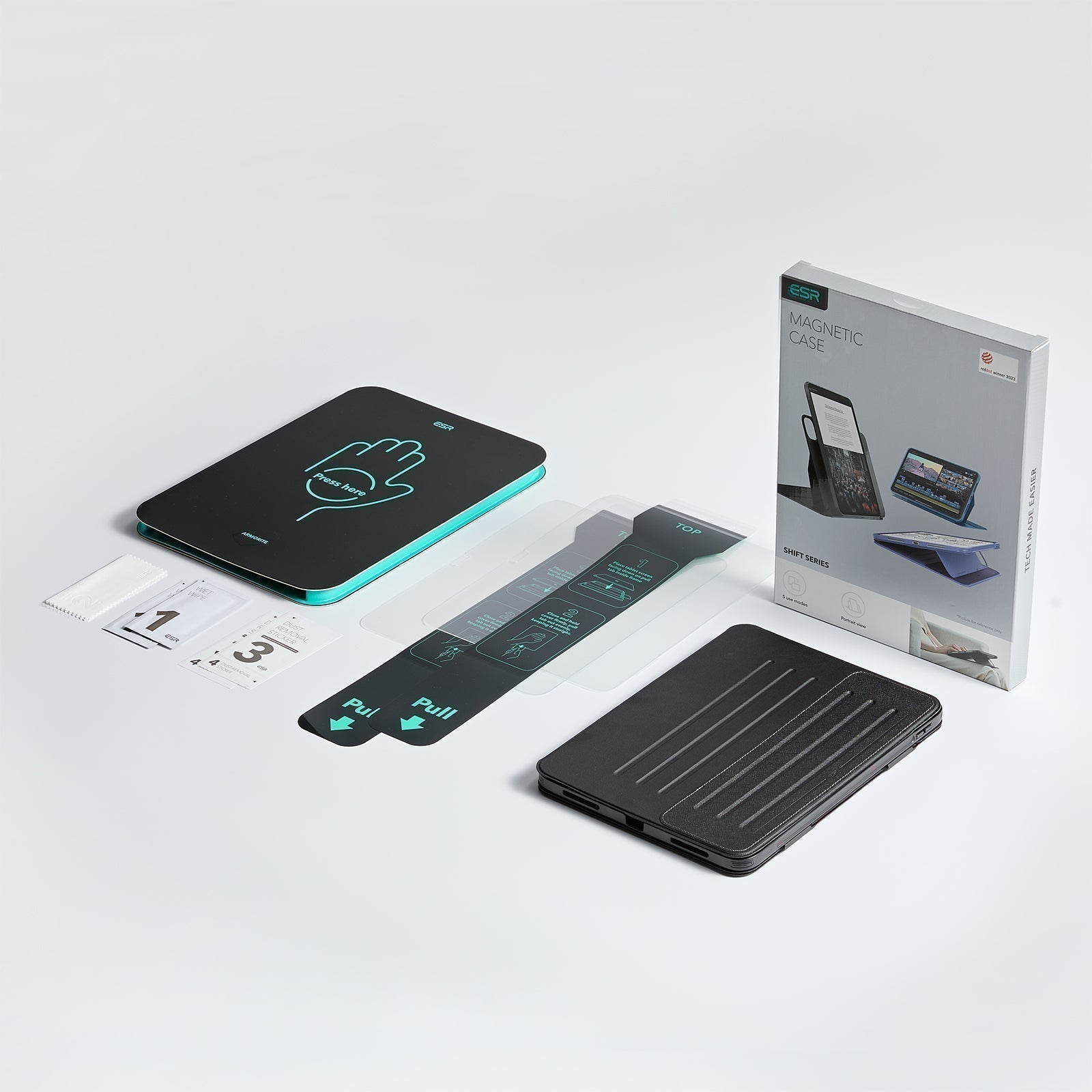 iPad 11" (A16) 2025 Bundle Shift Magnetic Case & Armorite® Paper-Feel Protection - Black ESR ESR